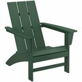 Polywood AD420GR Green Modern Adirondack Chair 633AD420GR
